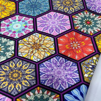 Geometrik Desen Dijital Baskı Kumaş