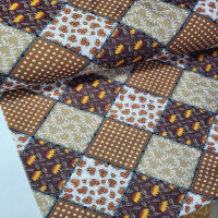Patchwork Kahve Raşel Kumaş