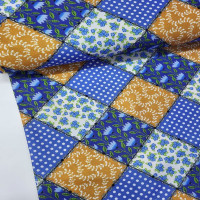 Patchwork Mavi Raşel Kumaş