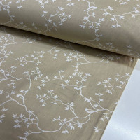 Gold Dallı Desenli Poplin Kumaş