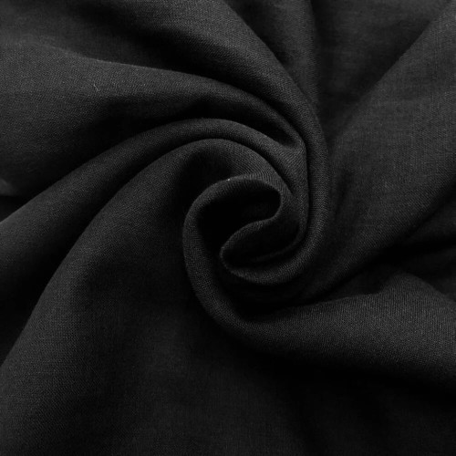 Siyah Düz Tülbent Kumaş