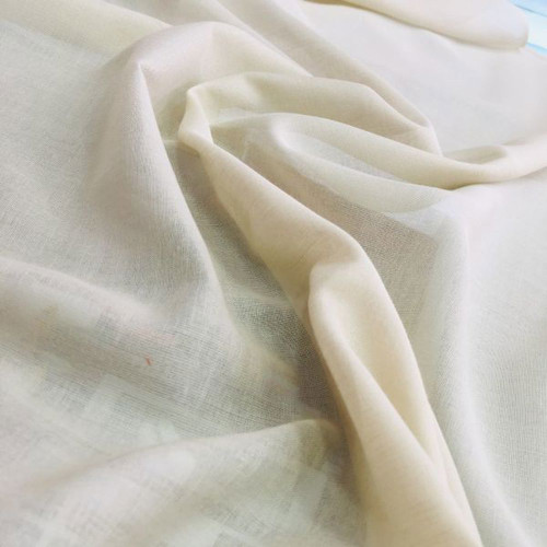 Ham Renk Düz Tülbent Kumaş