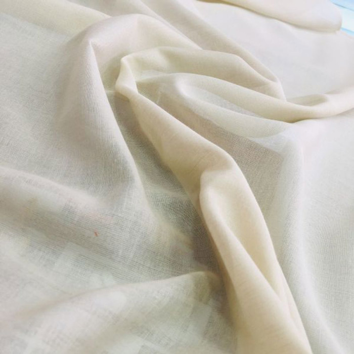 Ham Renk Düz Tülbent Kumaş