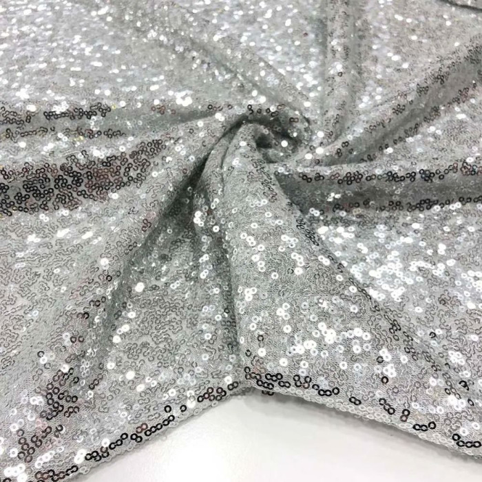 3MM Gri Pul Payet Kumaş