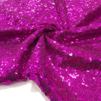 3MM Fuşya Pul Payet Kumaş