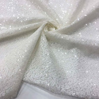 3MM Beyaz Pul Payet Kumaş