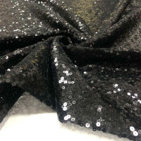 3MM Siyah Pul Payet Kumaş