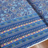 Eteği Sulu Şal Desen Viskon Kumaş