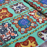 Mint Zemin Patchwork Viskon Kumaş