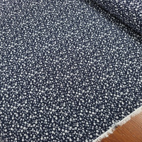 Lacivert Zemin Çıtır Desen Viskon Kumaş