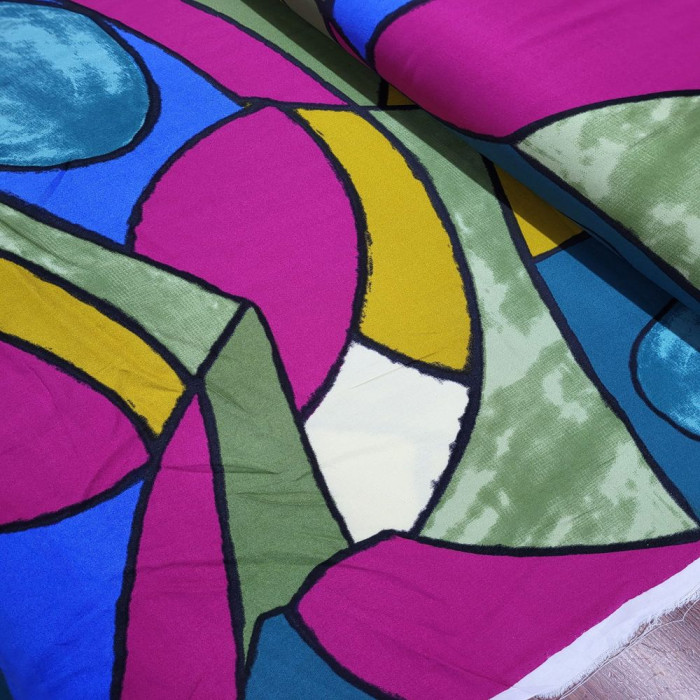 Mavi Renkli Viskon Kumaş