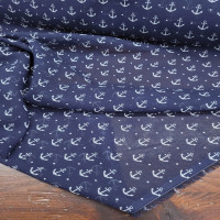 Lacivert Çapalı Desen Tülbent Kumaş