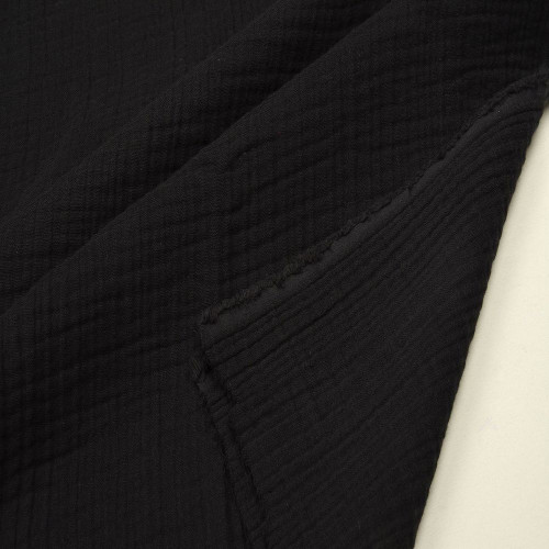 Siyah 4 Kat Müslin Kumaş