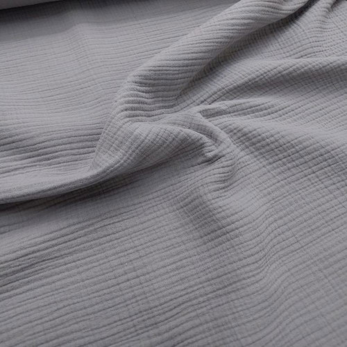 Gri 4 Kat Müslin Kumaş