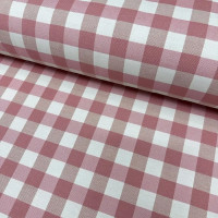 Pembe Premier Ekose Kumaş Çift Taraflı