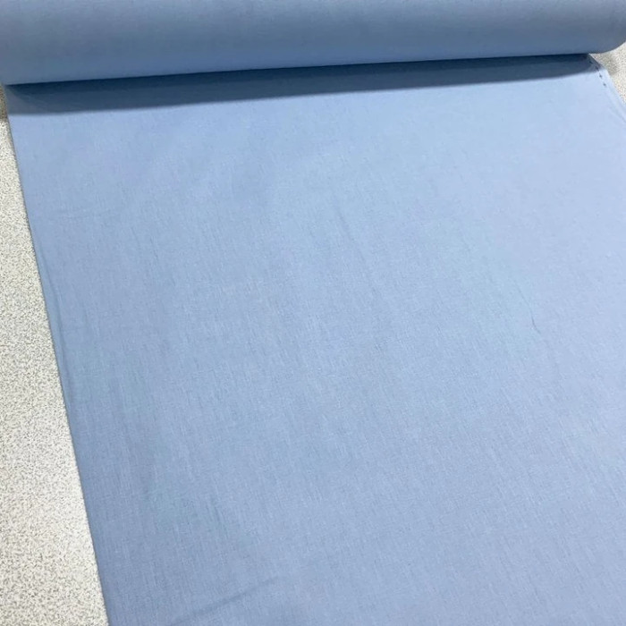 Açık İndigo Poplin Kumaş