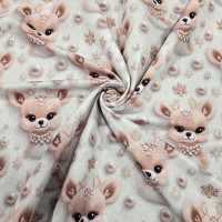 Geyik Sevimli 3D Dijital Baskı Kumaş