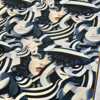 Madam Noir Dijital Baskı Kumaş
