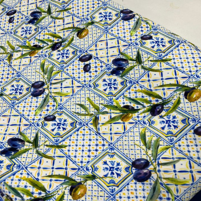 Patchwork Zeytin Dijital Baskı Kumaş