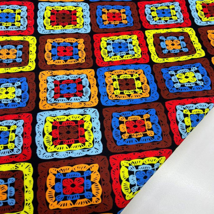 Örgü Patchwork Dijital Baskı Kumaş