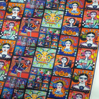 Patchwork Frida Dijital Baskı Kumaş